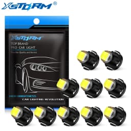 10Pcs T3 T4.2 T4.7 Led Bulb Canbus Super Bright Car Interior Lights Dashboard warming indicator Wedge Auto Instrument Lamp 12V