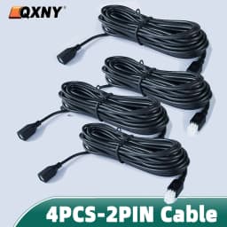 4 PCS 2 Pin Parktronic Parking Sensors Extension Cable Cord for Car Reversing Parking Sensor Backup Radar Waterproof Extension