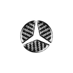 For Benz Car Steering Wheel Sticker Airbag Cover Trim Carbon Fiber Red Sticker For Mercedes-Benz CLA GLA New C E Class 16-19