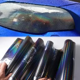 Car Motorcycle Vinyl Wrap Foil Laser Honeycomb Headlight Taillight Tint Film Modify Color Changing Stickers Car Styling