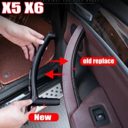 Car Front Rear Interior Door Handle Inner Panel Pull Trim Fit For BMW E70 E71 X5 X6 2007-2014 LHD