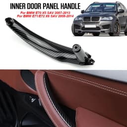 Car Front Rear Interior Door Handle Inner Panel Pull Trim Fit For BMW E70 E71 X5 X6 2007-2014 LHD