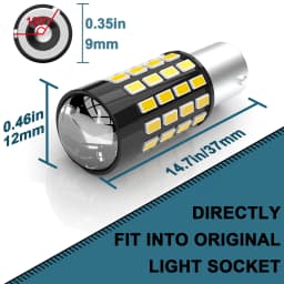 2pcs Canbus BAY9S H21W LED Backup Reverse Lamps Side Indicator Lights Error Free For Citroen C5 X7 Renault Scenic 2 Opel Astra J