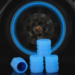 1/4Pcs Luminous Valve Caps Fluorescent Green Blue Night Glowing Car Moto Bicycle Wheel Styling Tyre Hub Universal Cap Decor