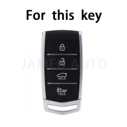 For HYUNDAI 2020 Genesis G70 G80 EQ900 G90 4 Bottons TPU Car Smart Key Case Cover Auto Key Fob Shell Protector Accessories