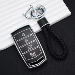 For HYUNDAI 2020 Genesis G70 G80 EQ900 G90 4 Bottons TPU Car Smart Key Case Cover Auto Key Fob Shell Protector Accessories