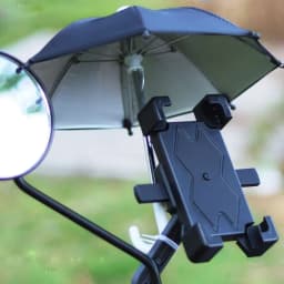 Mini Umbrella Sunshade Phone Holder Motor Bike Handlebar Rain Resistant Waterproof Motorcycle Rider Rain Resistant Universal