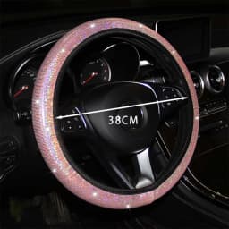 Car Steering Wheel Cover Elastic Handle Cover colorful bronzing Universal 37/38cm Diamond BlingBling steering wheel accessories
