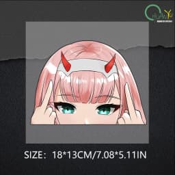 Kasi Car Sticker Personalized Cartoon Japanese Cute Girl Animation anime Auto Body Motorcycle Bumper Reflective Decal