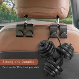 1/2Pcs Double Head Hooks Car Seat Back Headrest Hanger Car Bag Pouch Clothes Hanging Hook Fastener Clip Car Interior Accessories
