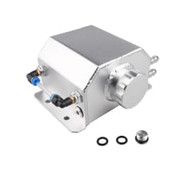 1L Aluminum Oil Catch Can Reservoir Tank With Drain Plug Breather Oil Tank Fuel Tank Universal Style
