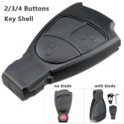 2/3/4 Buttons Smart Car Key Fob Shell Auto Car Key Case Replacement Remote Cover Fit for Mercedes-BenzC M B E CL SL Key Shell