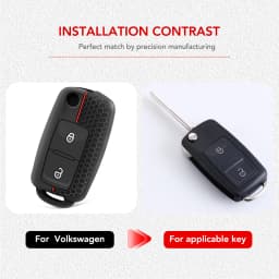 2 Buttons Silicone Remote Flip Car Key Cover Case For Vw MK4 Seat Altea Alhambra Ibiza Polo Golf 4 5 6 Transporter Amarok