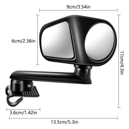 2Pcs Car Rearview Mirrors 360° Blind Spot Mirror Adjustable Rotatable Convex Wide-angle Clear Rearview Safety Mirror Accessories