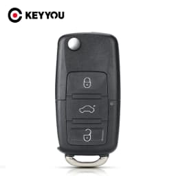 KEYYOU Replace 3 Buttons Flip Remote Car Key Case Shell For VW For Volkswagen Golf Passat MK4 Seat Altea Alhambra Ibiza