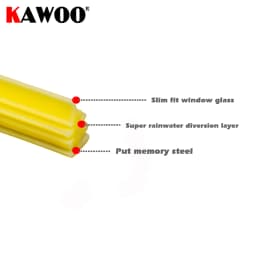 2pcs 6mm Silica Gel Silicon Refill Strips Car Wiper Blades Silicon/Rubber Bands for Wipers for Frameless Wipers 26" 28" 30" 32"