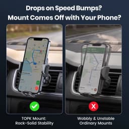 TOPK Gravity Car Phone Holder Air Vent Auto-Grip Mount Universal Stand for iPhone 15 14 Samsung Xiaomi Auto GPS Bracket
