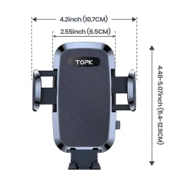 TOPK Gravity Car Phone Holder Air Vent Auto-Grip Mount Universal Stand for iPhone 15 14 Samsung Xiaomi Auto GPS Bracket
