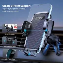 TOPK Gravity Car Phone Holder Air Vent Auto-Grip Mount Universal Stand for iPhone 15 14 Samsung Xiaomi Auto GPS Bracket