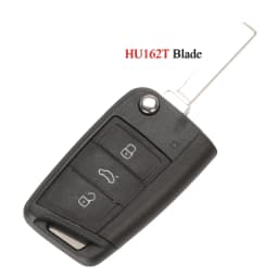 Jingyuqin Remote Car Key Case Shell For Volkswagen VW Golf 7 Beetle Jetta Bora Passat Polo Tiguan 3 Button Chrome HU66 HU162T