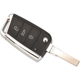 Jingyuqin Remote Car Key Case Shell For Volkswagen VW Golf 7 Beetle Jetta Bora Passat Polo Tiguan 3 Button Chrome HU66 HU162T
