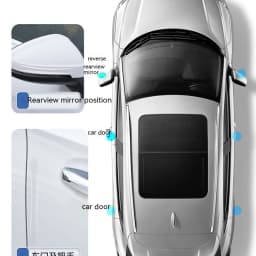 4pcs Invisible Waterproof Car Door Anti-Collision Scratch Strip Rearview Mirror Stickers Edge Transparent Handle Protector