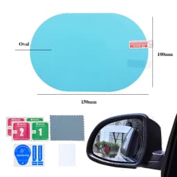 Car Rearview Mirror Rain Eyebrow Carbon Fiber Sun Visor Shade Protector Clear Vision Rain Auto Mirror Organizer Accessories