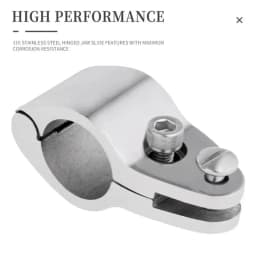 316 Stainless Steel Fitting Boat Bimini Top Hinged 22mm 25mm 30mm 32mm Jaw Slide Easy Install Marine Hardware