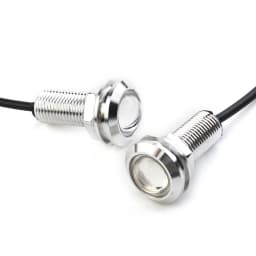4Pcs Marine Boat LED Light Blue Stern Light Round LED Tail Lamp Silver Waterproof Underwater Runner Side Marker Lights
