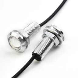 4Pcs Marine Boat LED Light Blue Stern Light Round LED Tail Lamp Silver Waterproof Underwater Runner Side Marker Lights