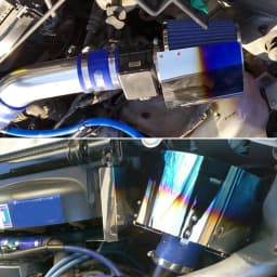 Universal Air Intake Filter Heat Shield Cover 2.5" TO 3.5" Stainless Steel Burnt Blue Sliver Neo Chrome Carbon filter BX100773