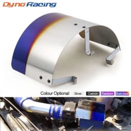 Universal Air Intake Filter Heat Shield Cover 2.5" TO 3.5" Stainless Steel Burnt Blue Sliver Neo Chrome Carbon filter BX100773