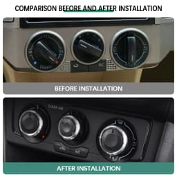 For VW POLO 2002-2013 2014 MK4 MK5 9N 9N3 6R 3Pcs/set Aluminum Alloy AC Knob Heat Control Switch Button Knob