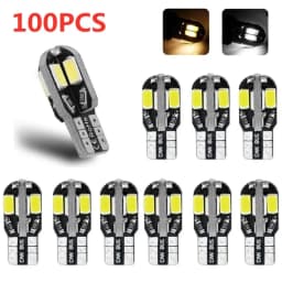 2/100PCS W5W T10 LED Bulbs Canbus 5730 8SMD 4014 26smd 12V 6000K 194 168 LED Car Map Dome Lights Parking Light Auto Signal Lamp