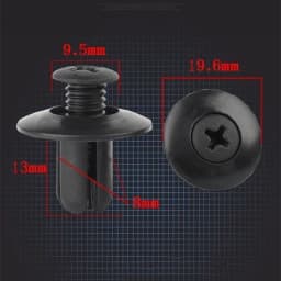 10-200pcs 8mm Plastic Rivets Fasteners Screw Car Bumper Fender Black Rivet Car Fastener Clips for Toyota Focus Kia Nissan Yamaha