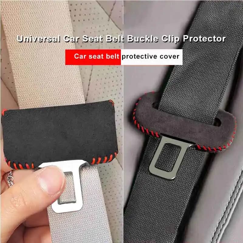 For BMW Mercedes-Benz Audi Hyundai Kia Honda Tesla Toyota Volkswagen Ford Skoda Car Seat Belt Buckle Protector Cover Accessories