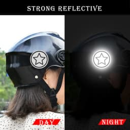 2pcs/set Car Bumper Reflective Safety Strip Stickers Car Circular Star Reflective Sticker Reflective Warning Safety Tape