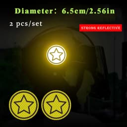 2pcs/set Car Bumper Reflective Safety Strip Stickers Car Circular Star Reflective Sticker Reflective Warning Safety Tape