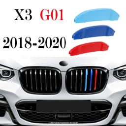 3Pcs Car Grille Trim Strip For BMW X3 E83 F25 G01 2003 2004 2005 2006 2007-2020 Racing Grille Strip Trim Clip Performance M