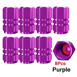 AUTCOAT Aluminum Alloy Car Wheel Tire Valve Caps Tyre Rim Stem Covers Car Dustproof Tire Cap For Cars Motorcycles Trucks Bikes