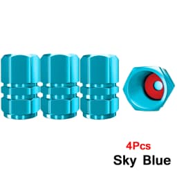 AUTCOAT Aluminum Alloy Car Wheel Tire Valve Caps Tyre Rim Stem Covers Car Dustproof Tire Cap For Cars Motorcycles Trucks Bikes