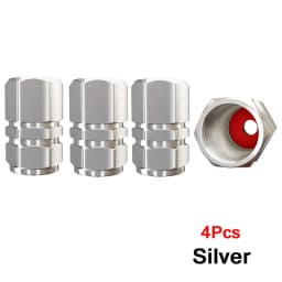 AUTCOAT Aluminum Alloy Car Wheel Tire Valve Caps Tyre Rim Stem Covers Car Dustproof Tire Cap For Cars Motorcycles Trucks Bikes