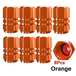 AUTCOAT Aluminum Alloy Car Wheel Tire Valve Caps Tyre Rim Stem Covers Car Dustproof Tire Cap For Cars Motorcycles Trucks Bikes