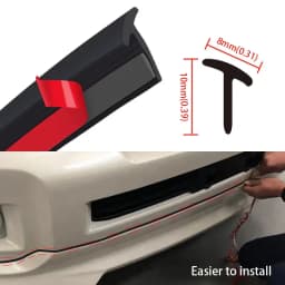 SEAMETAL Universal Car Rubber Sealing Strip Slanted T-Type Auto Door Seal Rubber Weatherstrip Edge Sealant for Car Accessories