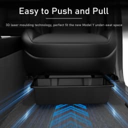 Under Seat Storage Box For Tesla Model Y Juniper 2025 Center Console Organizer Bins Front Backseat Bag Trash Tray Accessories