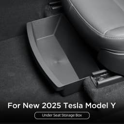 Under Seat Storage Box For Tesla Model Y Juniper 2025 Center Console Organizer Bins Front Backseat Bag Trash Tray Accessories