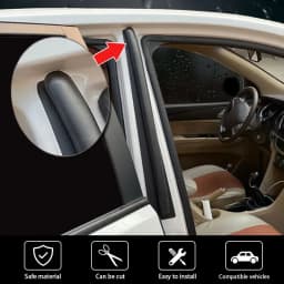 Car Door Rubber Seal Strip B Pillar Car Sealing Strip Anti-Scratch Noise Insulation Dustproof Self-adhesive Strip Middle Column