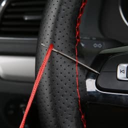 Car Steering Wheel Cover Needles And Braid Thread Artificial Leather Car Covers Suite 3 Color DIY Texture Soft Auto Accessories