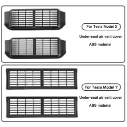 For Tesla Model 3 / Y 2020-2023 Backseat Air Vent Cover ABS Seat Air Conditioning Outlet Protection Cover Grille Mask Decoration