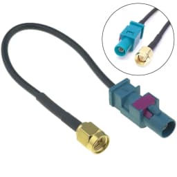 RG174 15cm Universal Antenna Adapter Cable Fakra-Z Male To SMA Male For GSM GPS DAB FM AM Stereo Radio Antenna
